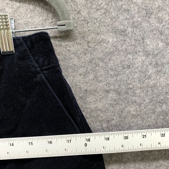 Uniqlo Corduroy Mini Skirt Size 6 Black Front Button A-Line - Picture 7 of 8